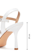 Women's White Stone Heeled Sandals | Derimod