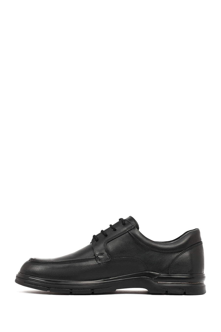 Men's Black Lace-up Leather Casual Shoes