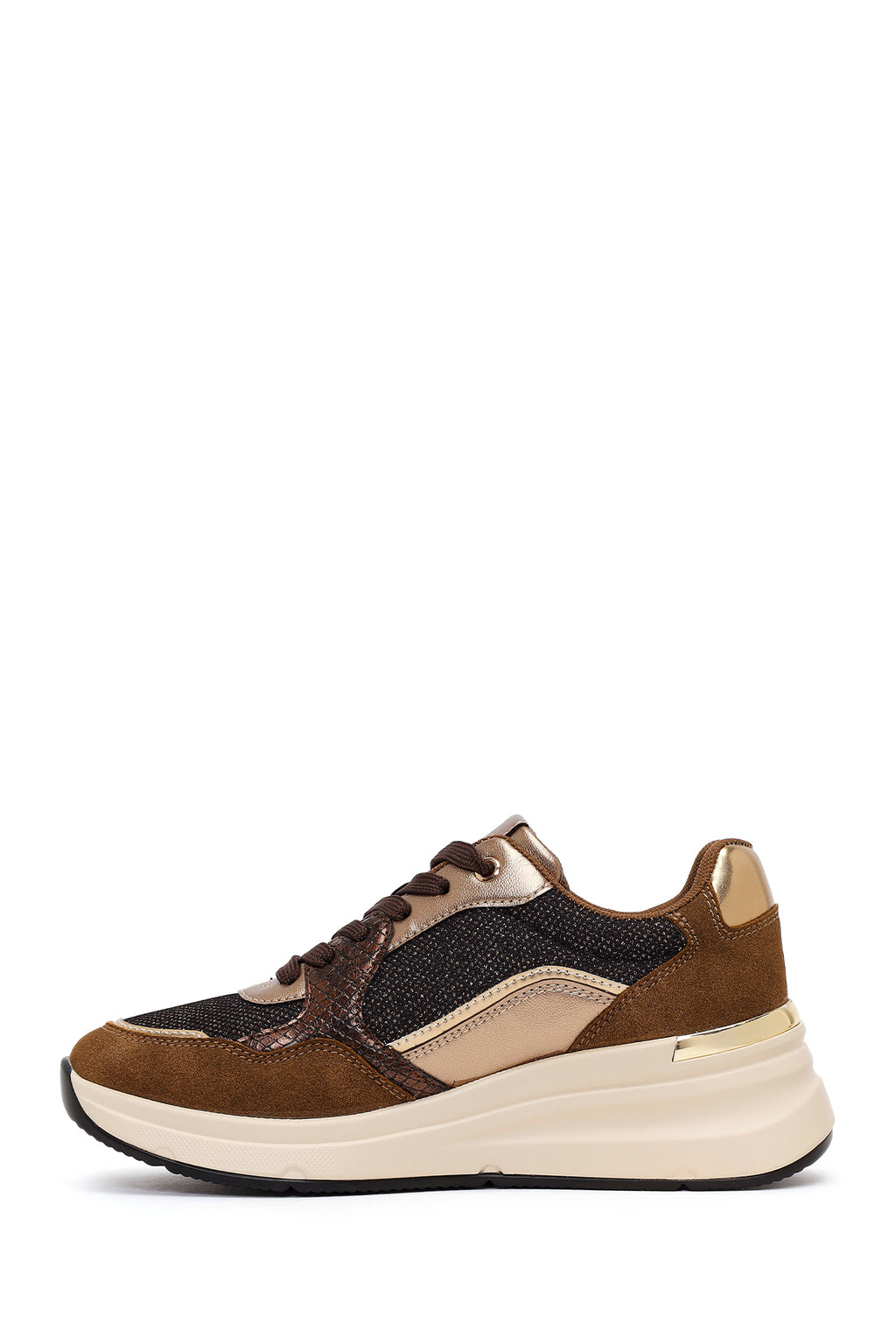 Kadın Kahverengi Kalın Tabanlı Sneaker