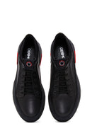 Men's Black Lace-up Leather Sneaker | Derimod