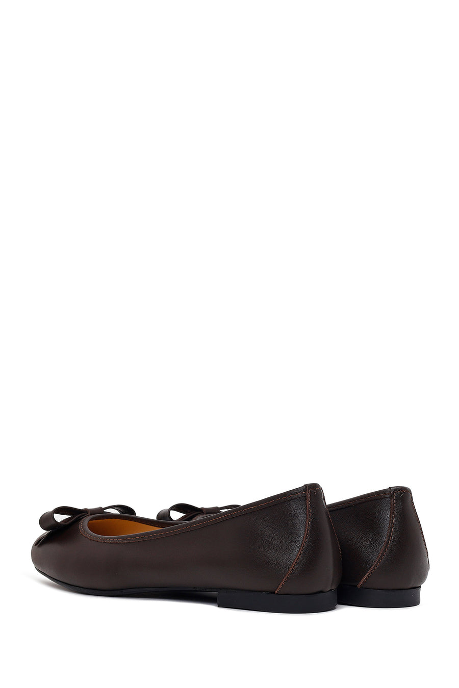 Women's Brown Leather Ballerinas