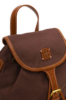 Woman Brown Fabric Backpack | Derimod