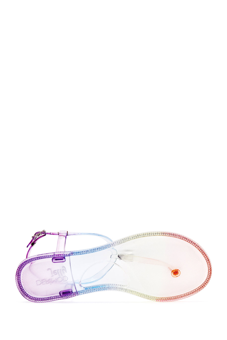 Women's Multicolored Jelly Stone Flip Flops Sandals