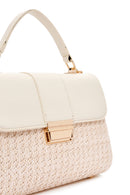 Women's Beige Long Strap Straw Shoulder Bag | Derimod