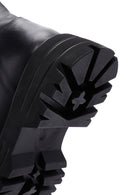 Women's Black Thick Soled Zippered Leather Boots | Derimod
