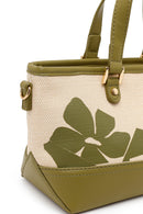 Woman Green Long-Strap Patterned Mini Shoulder Bag | Derimod