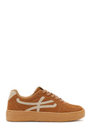 Woman Tan Lace-up Sneakers | Derimod