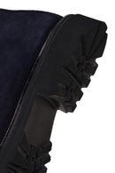 Male Navy Blue Lace-up Suede Casual Boots | Derimod