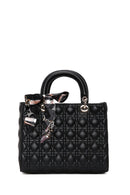 Women's Black Long Strap Quilted Handbag | Derimod