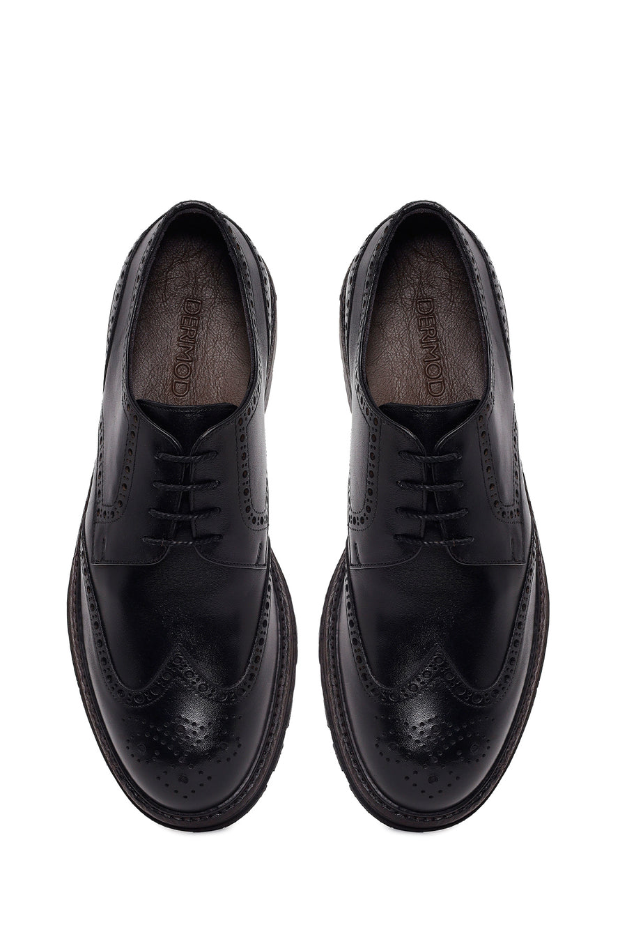 Male Black Lace-up Leather Casual Shoes