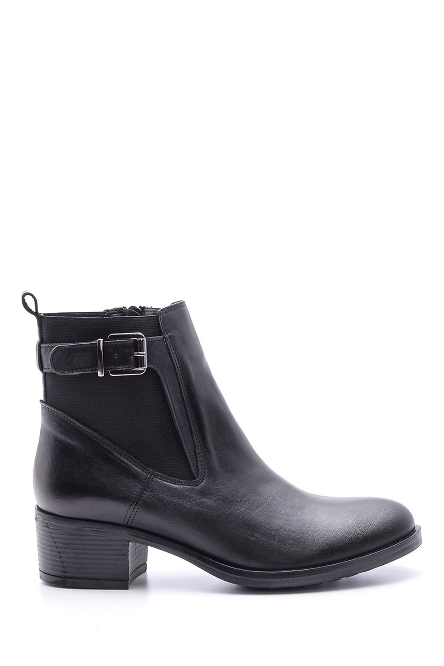 Women's Buckle Leather Boots 19WFD139314 | Derimod