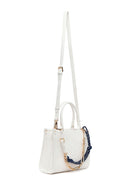 Woman White Printed Long-Strap Shoulder Bag | Derimod