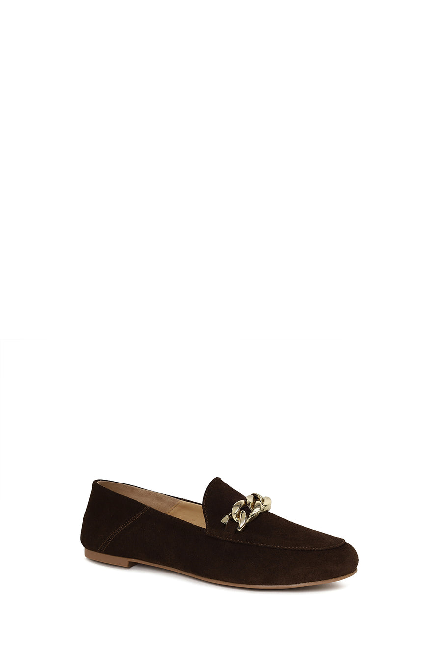 Kadın Kahverengi Tokalı Süet Deri Maskülen Loafer