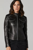 Molly Women's Leather Jacket | Derimod