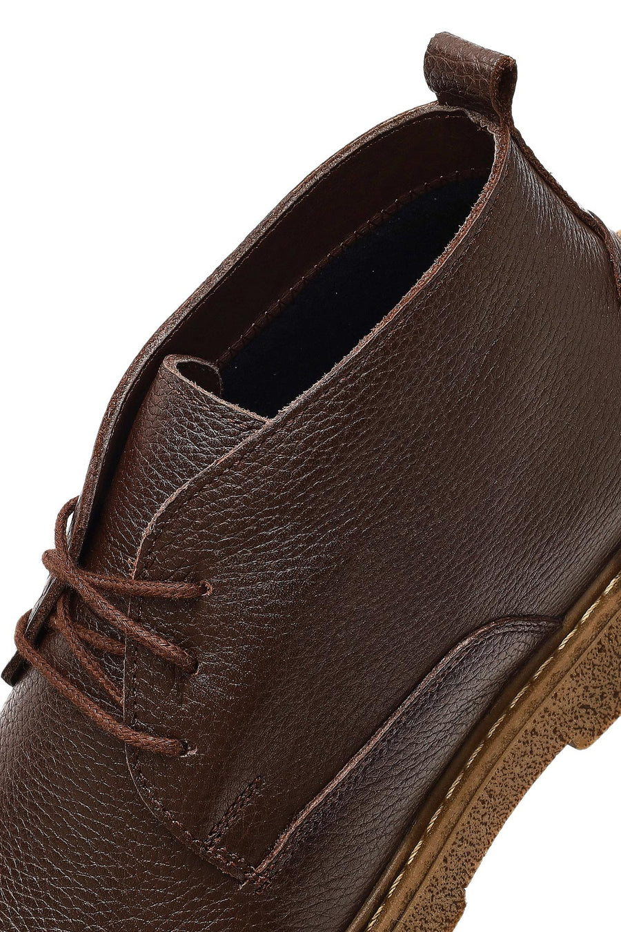 Men's Brown Lace-Up Leather Casual Boot