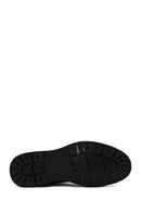 Male Black Lace-Up Thick-Soled Leather Casual Shoes | Derimod