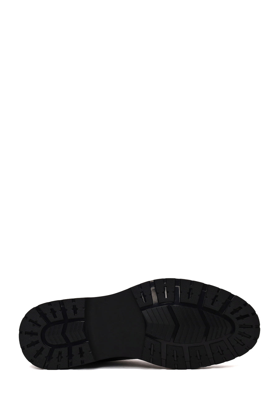 Male Black Lace-Up Thick-Soled Leather Casual Shoes