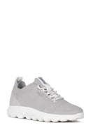Geox Women's Gray Spherica Lace-up Fabric Sneaker | Derimod