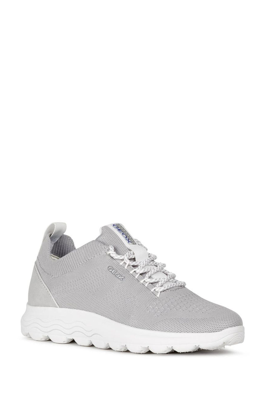 Geox Women's Gray Spherica Lace-up Fabric Sneaker