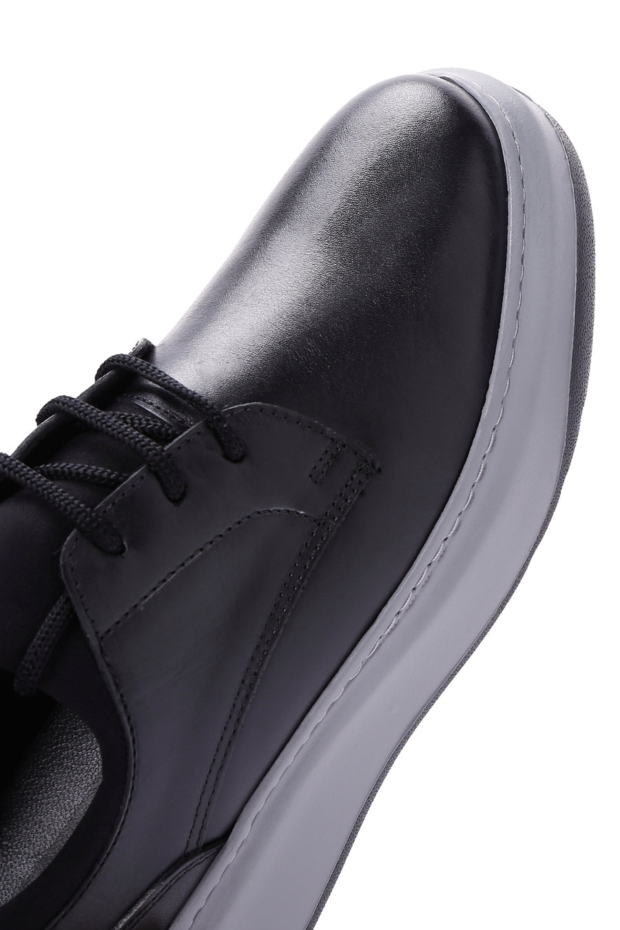 Erkek Siyah Deri Sneaker