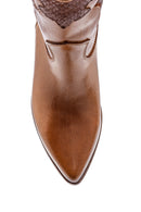 Women's Leather Heeled Cowboy Boots | Derimod