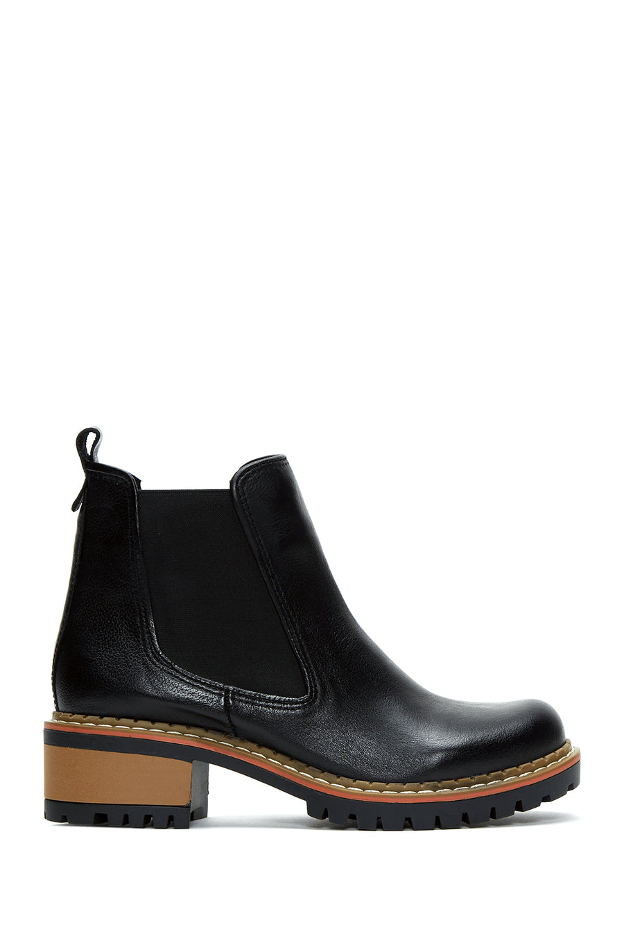 Women's Black Leather Classic Flat Boots 22WFD180318 | Derimod