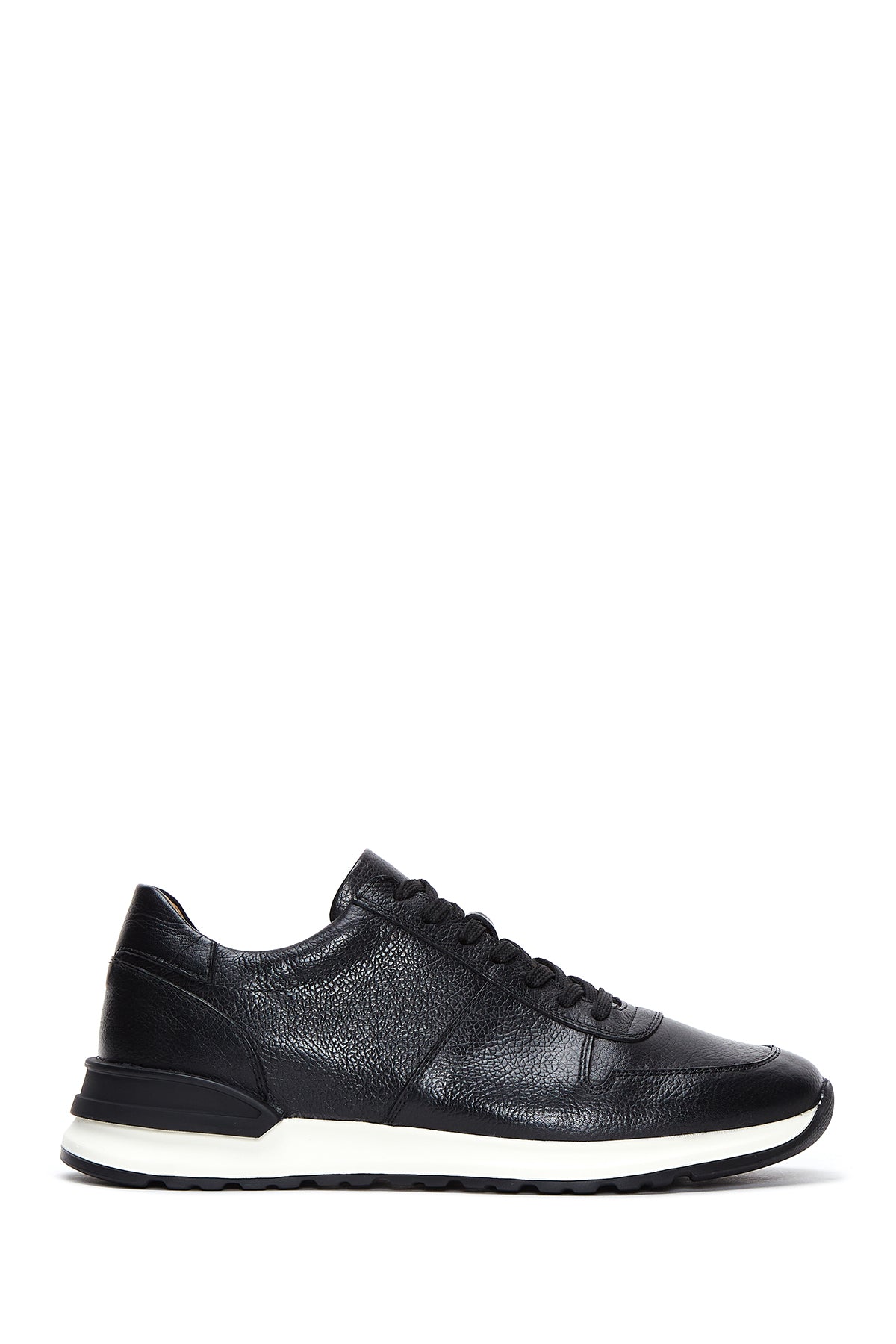 Men's Black Lace-Up Leather Casual Sneaker 24WFD610218 | Derimod