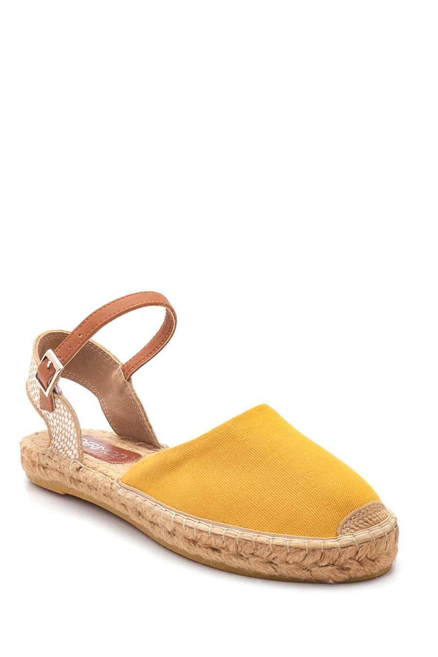 Women's Yellow Straw Sole Espadrille Sandals