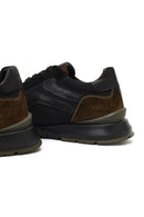 Erkek Yeşil Bağcıklı Deri Sneaker | Derimod