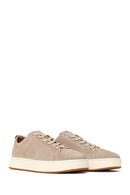 Erkek Bej Bağcıklı Süet Deri Sneaker | Derimod