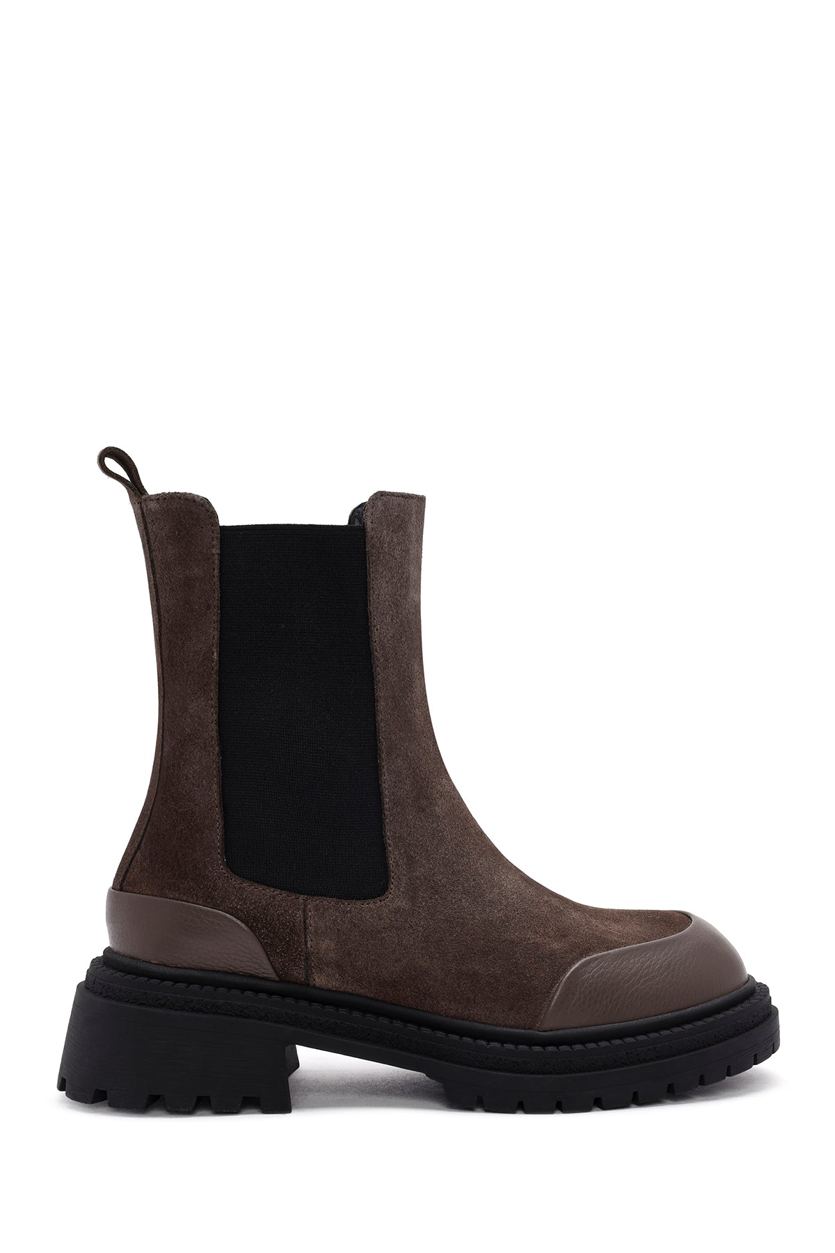 Women's Mink Suede Leather Chelsea Boots 24WFD512210 | Derimod