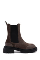 Women's Mink Suede Leather Chelsea Boots | Derimod