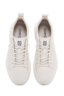 Men's White Lace-up Leather Sneaker | Derimod