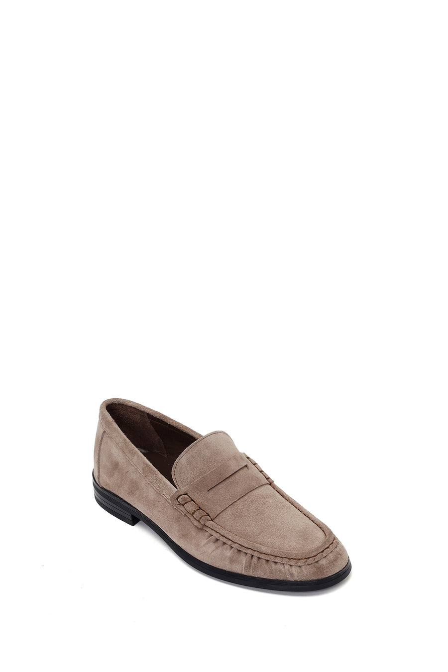 Erkek Gri Süet Deri Casual Loafer