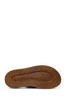 Kadın Bej Tokalı Kalın Tabanlı Deri Sandalet | Derimod