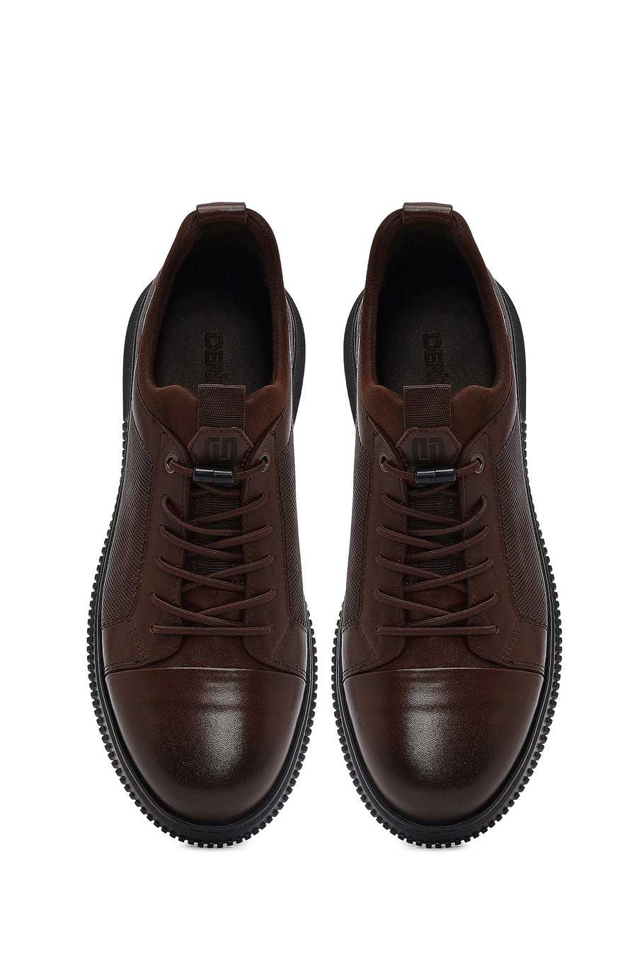 Male Brown Lace-Up Leather Sneaker