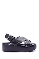 Women's Studded Detailed Wedge Heeled Sandals | Derimod