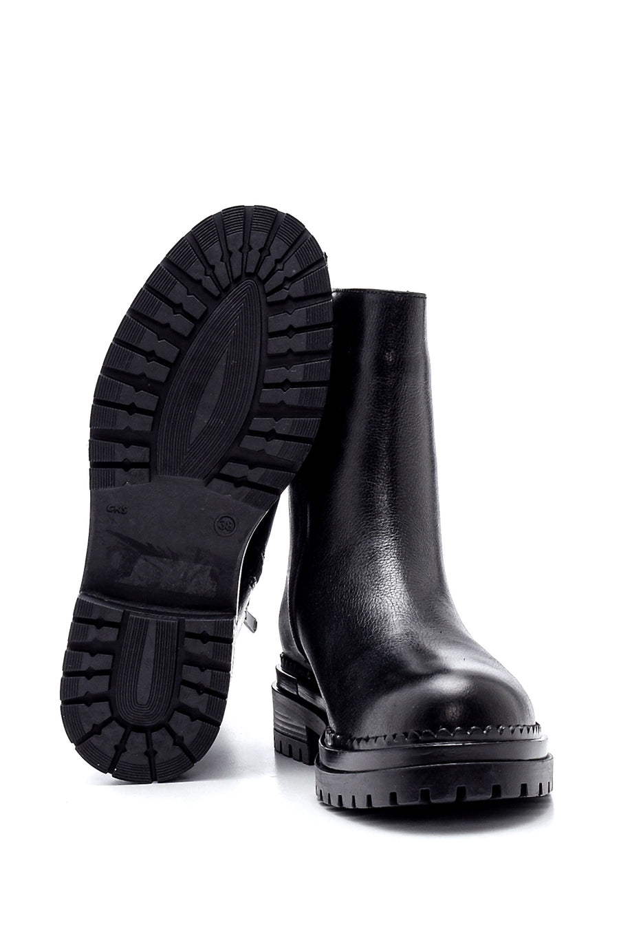 Women's Leather Casual Zipper Boots