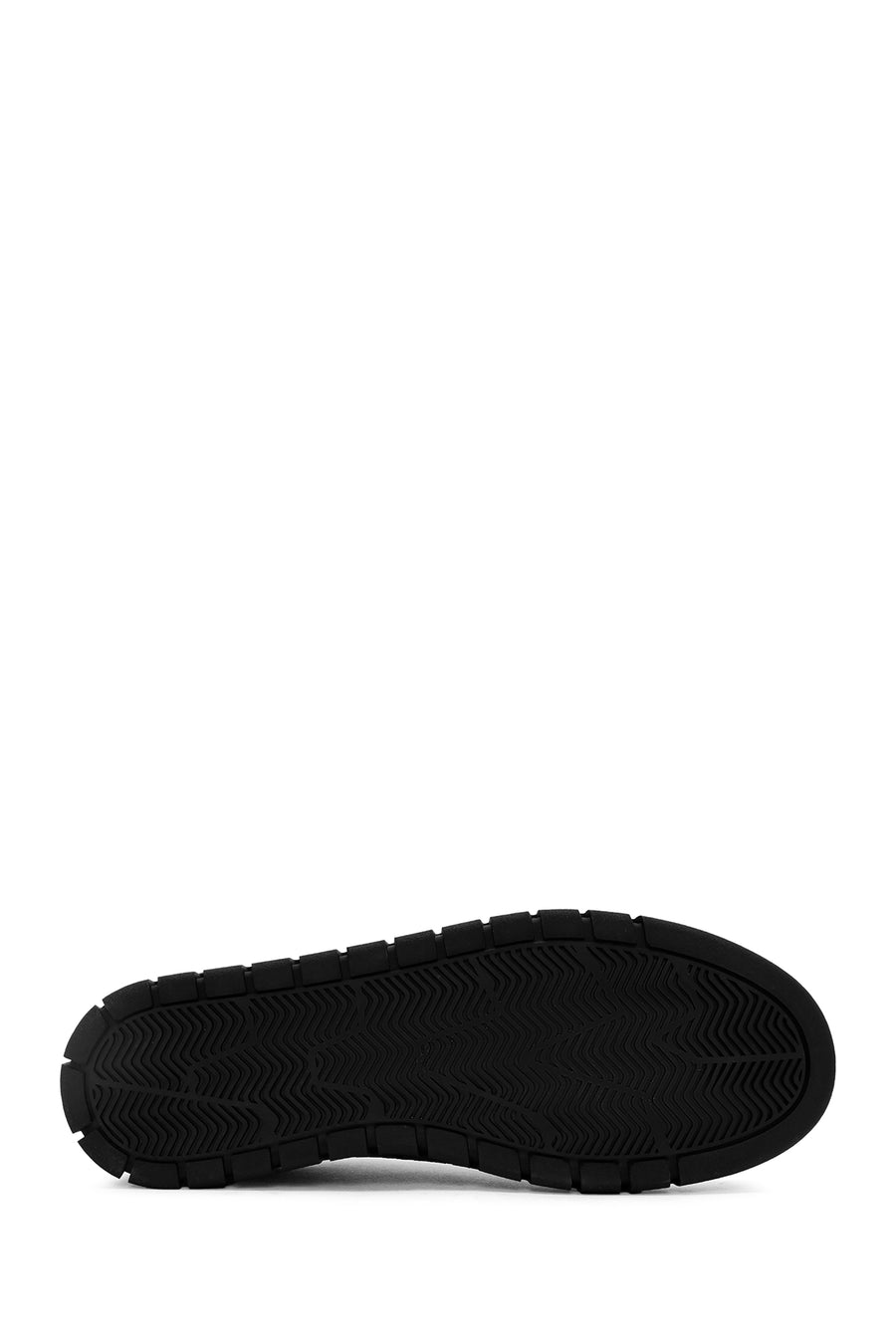Men's Black Lace-up Leather Sneaker