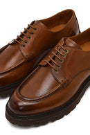 Men's Brown Lace-Up Thick Sole Leather Casual Shoes | Derimod