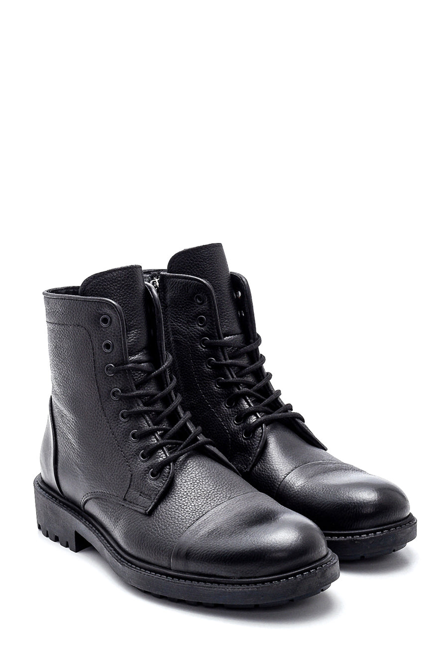 Men's Leather Zippered Boots