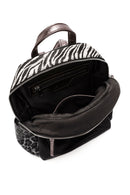 Women's Black Leopard Detail Backpack | Derimod