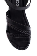 Women's Leather Braided Bodrum Sandals | Derimod