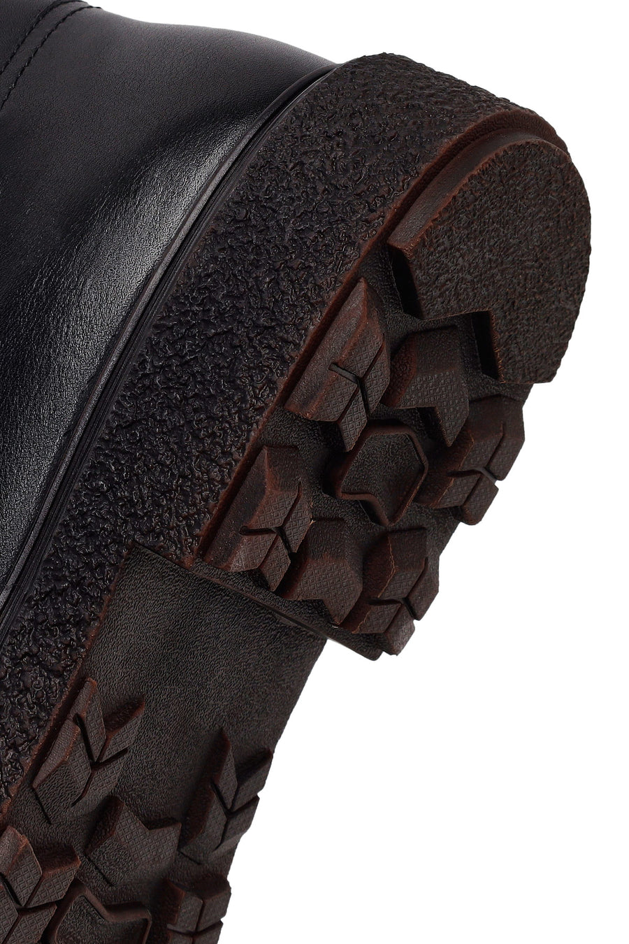 Male Black Thick-Soled Leather Chelsea Boots