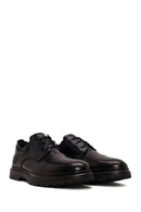 Male Black Lace-Up Thick-Soled Leather Casual Shoes | Derimod
