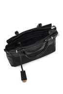 Women's Black Long Strapped Patterned Shoulder Bag | Derimod
