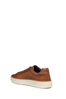 Geox Men's Tan Zackerty Lace-Up Leather Casual Shoes | Derimod