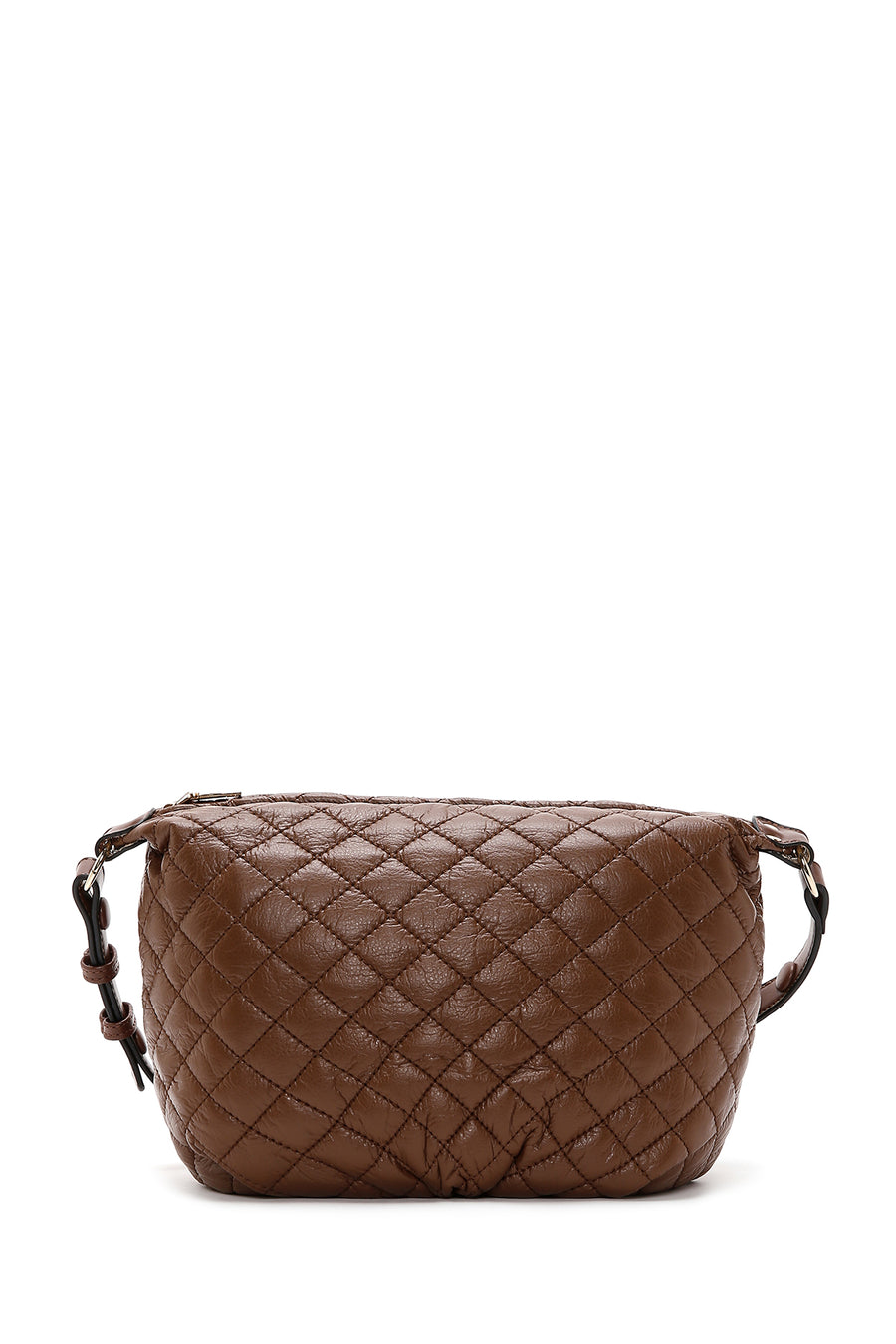 Women's Tan Quilted Shoulder Bag