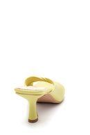 Women's Casual Heeled Leather Slippers | Derimod