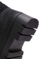 Women's Black Thick Soled Fabric Boots | Derimod